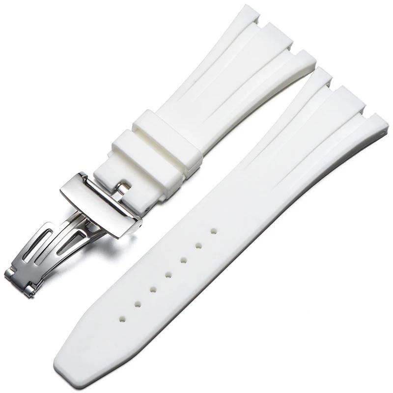 Silicone Watch Band for AP Aibi 15400 Royal Oak Series Waterproof Rubber Watch Straps Men Bracelet Accessories 26mm 27mm 28mm