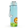 1PC Giraffe Lion Safari Animal Cartoon Print 750ml Color Plastic Sports Water Bottle Leakproof Flip Straw Lid Suitable for Sports Office Home Use