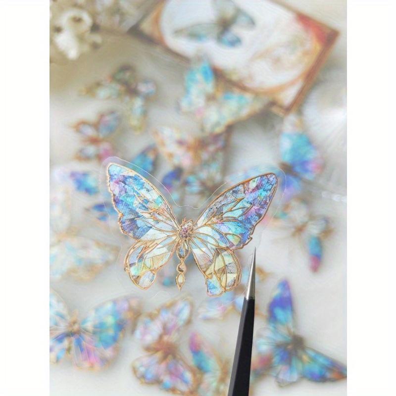 1pack(20шт) Переливающиеся наклейки в форме бабочек для DIY скрапбукинга, украшения журналов