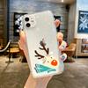 Прозрачный чехол для Apple iPhone 14 11 13 12 Pro 7 8 Plus XR X XS Max 6 6S 13Pro, силиконовый чехол для телефона, милая мультяшная кукла, Рождество