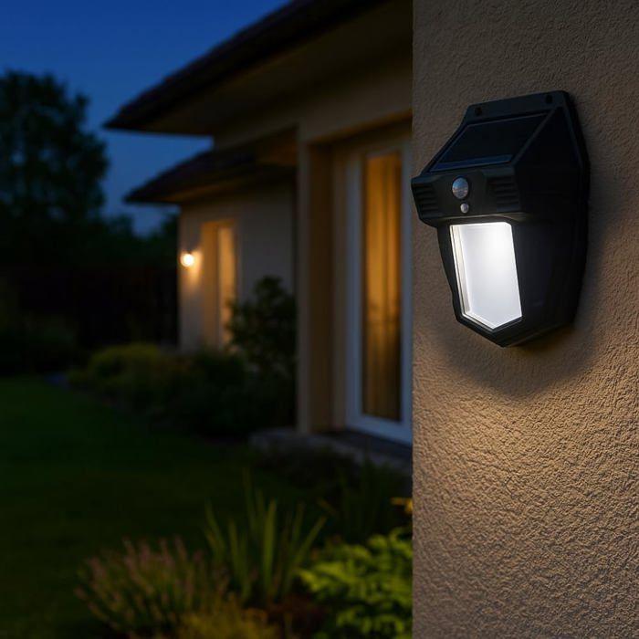 Wireless Outdoor LED Solar Lamp with Motion Sensor Tungsten Effect and 3 Lighting Modes