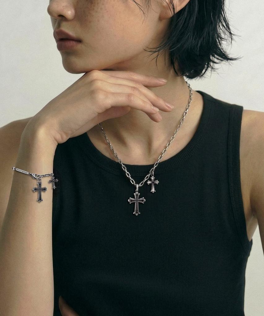 Mars Mark Stellar Cross Layered Necklace S