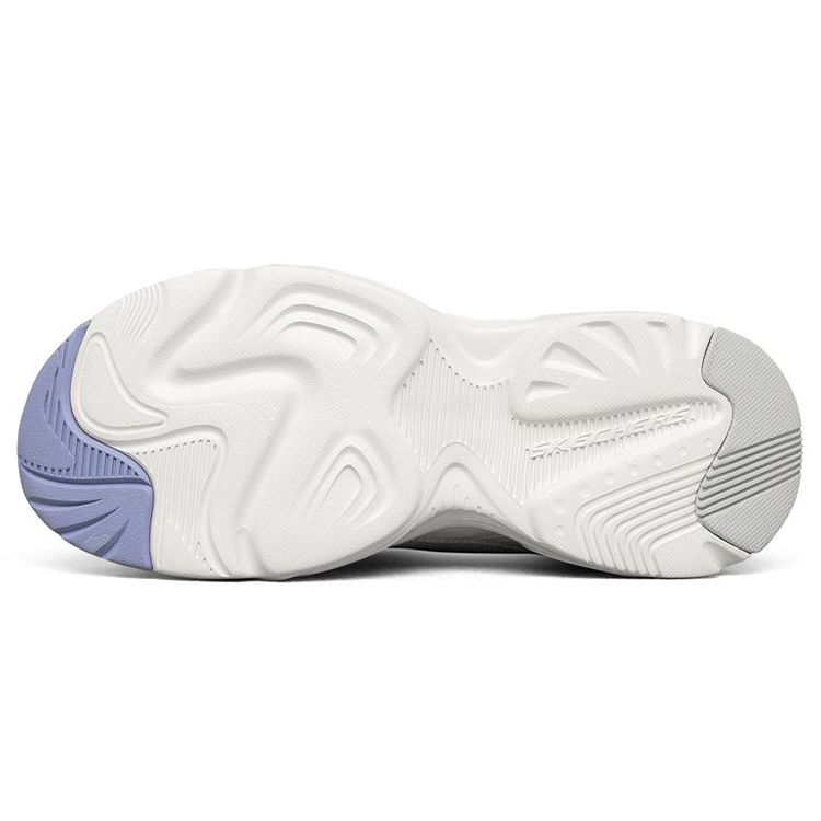Skechers Стильные дышащие кроссовки Dad Shoes для женщин. Синтетическая кожа. Удобная толстая подошва. Низкие. Цвет: Белый Фиолетовый. Артикул: 149622-WPLB