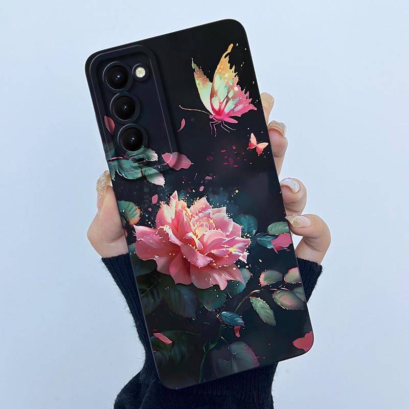 Для Tecno Camon 18 18T 18P 18 Primer Чехол для телефона CH7 CH6 Крышка Модный Простой Масляная живопись Цветочный Мягкий силиконовый чехол Fundas