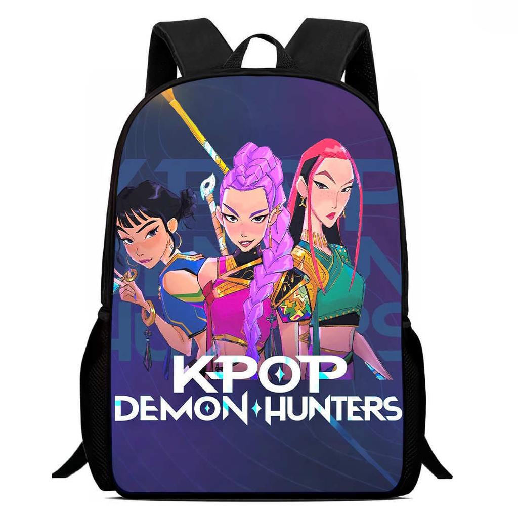 Printed Witch Hunters Student School Bag, Cartoon K-Pop Backpack Lightweight Casual 123Rd Grade Male