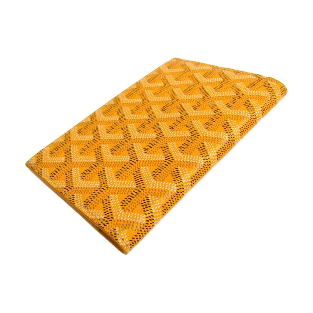 Goyard Кошелек с клапаном и принтом Grenelle Y, Держатель для паспорта, Маленькие кошельки унисекс, Желтый GRENELPMLTY-08CL08X