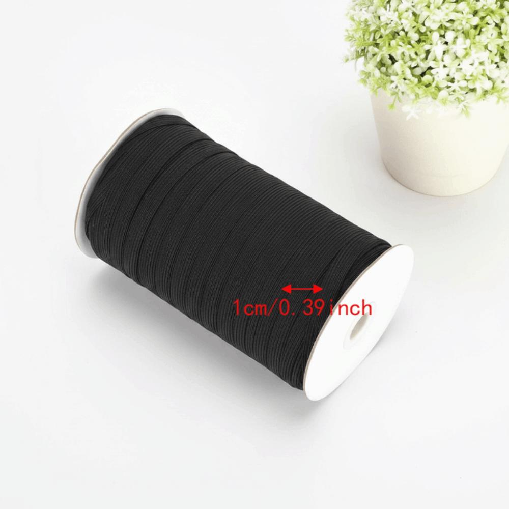 1pcs 0.4in Width Flat Elastic Cord Knit Material Braided Elastic String For Sewing Projects