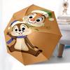 Disney Chip,Dale,Christmas Fashion Manual Folding Umbrella - Reinforced Eight Ribs, Automatic Opening and Closing, Lightweight, Ssuitable Fo