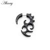 Alisouy Pair Black Acrylic Fake Cheater Twist Spiral Ear Taper Gauges Expanders Earring Tunnel Plugs Piercing Body Jewelry