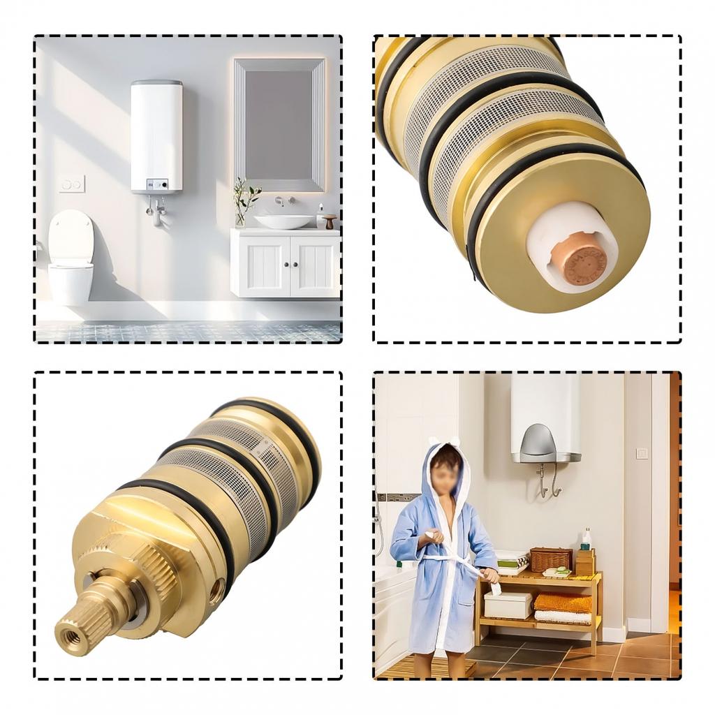 Аксессуары для ванной комнаты Термостатический клапан Латунь для смесителя для ванны