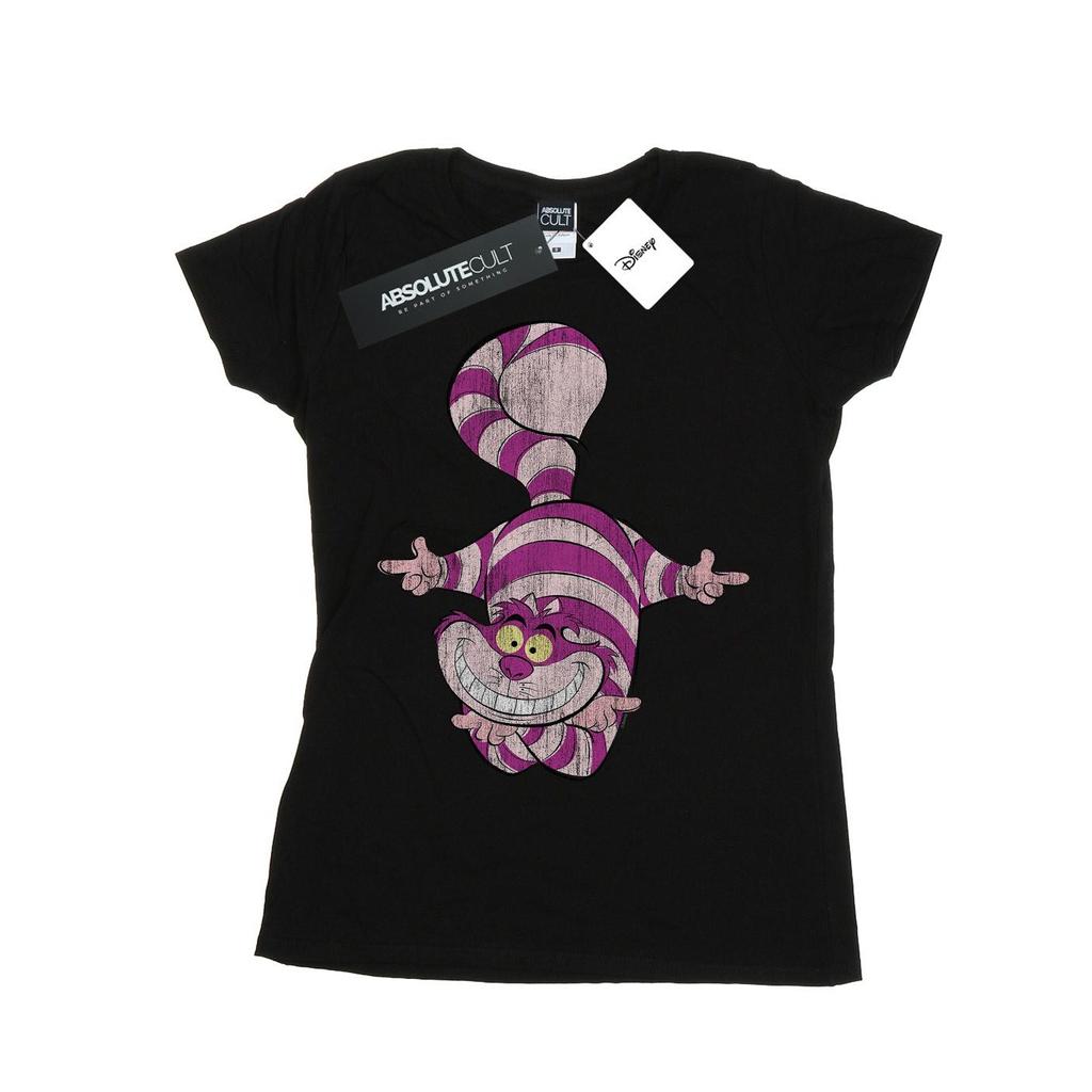 Disney Womens/Ladies Alice In Wonderland Cheshire Cat Upside Down Cotton T-Shirt