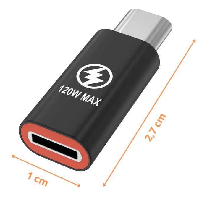 Партия 2 адаптера USB-C на Lightning Совместимо для iPhone 16 / iPhone 16 PLUS / iPhone 16 PRO / iPhone 16 PRO MAX Phonillico®