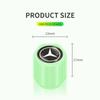 DFN1   4pcs Car Tyre Valve Stem Luminous Caps Fluorescent Decor For Mercedes Benz B/C/E/S Class A Class C200L GLC GLK CLA Accessories