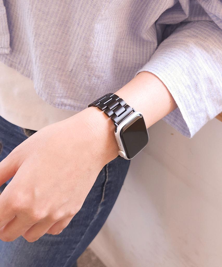 Dijiji Тонкий металлический ремешок-цепочка из нержавеющей стали для Apple Watch 9/8/7/6/5/4/Se/Ultra/38/40/41/45/499 мм