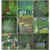 Gustav Klimt Famous Paintings Flowers Landscape Poster Canvas Painting Classical Reproduction Wall Art For Room Home Decor