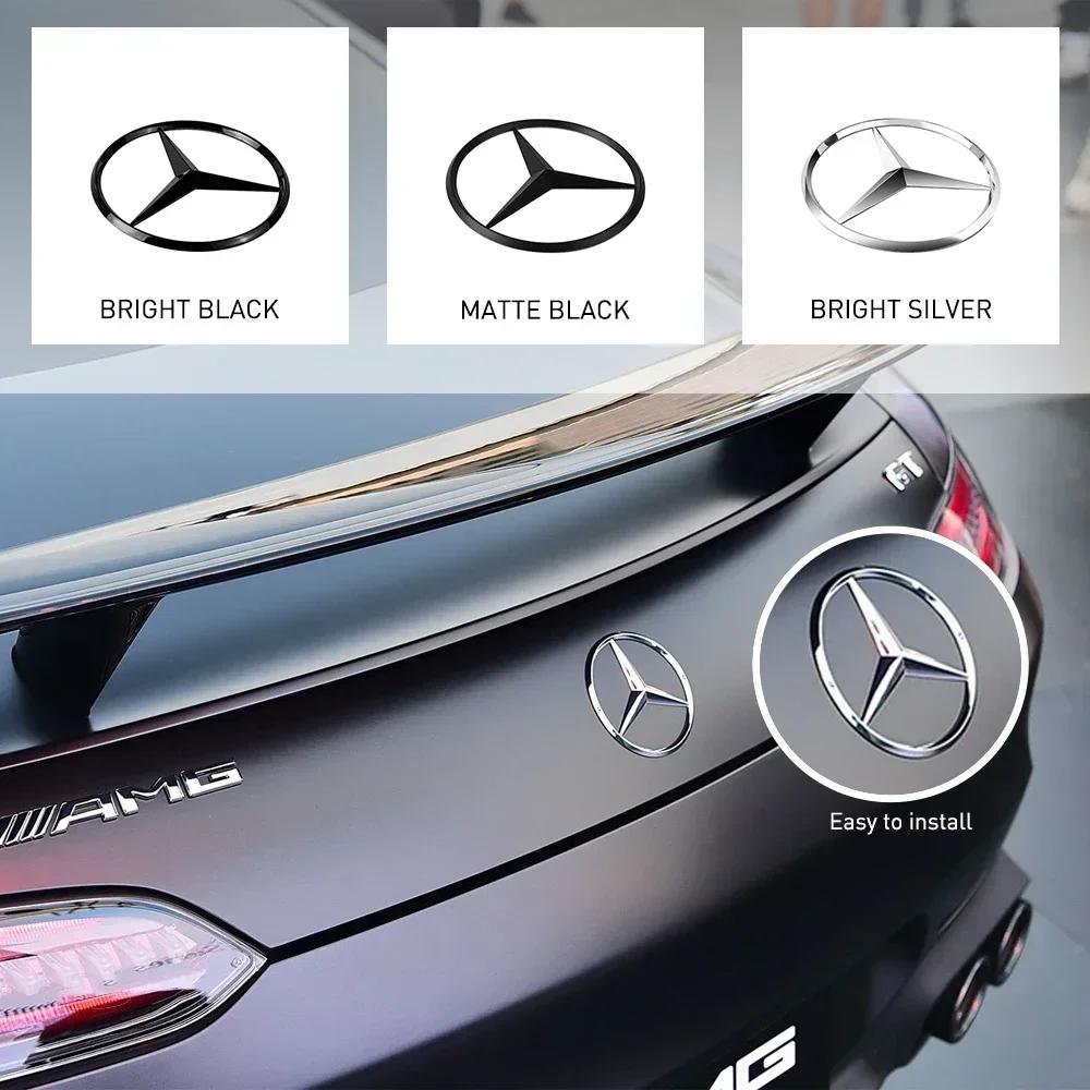 AAVS1 ABS Car Rear Trunk Emblem Sticker For Mercedes Benz AMG GLS-class X167 2020-2024 A1678171300 Mercedes Logo Badges Cover Decal