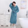 Soft and Thick Coral Fleece Bathrobe for Adults - Unisex, Long-Sleeved with Straps