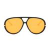 Oversized Aviator Sunglasses For Women Men Retro Vintage Shield Lens UV Protection Lightweight Metal Frame