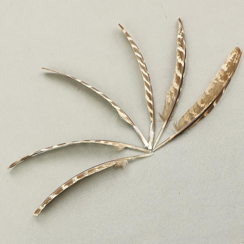 Женский фазаний воротник с ножом 15-20 см Женское фазанье перо Натуральное перо DIY Декоративные перья Аксессуары