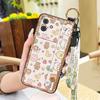 Back Cover Protective Phone Case For Cubot Note21 Cartoon Dirt-resistant Lanyard Anti-knock Wristband Ring Kickstand