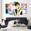 Five Piece Picture Canvas Print Audrey Hepburn Colour