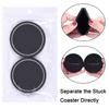 Wisdompro Автомобильный нескользящий подстаканник Блестящий автомобильный держатель для напитков Коврик для чашки Виниловый Противоскользящий Вибростойкий Круглый Диаметр 70 мм 4 шт. Черный