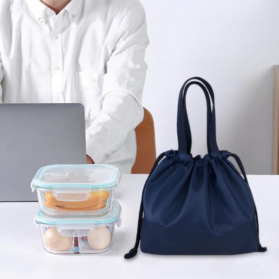 Портативная сумка для ланча на шнурке с ручкой, большой вместимости, многоцелевая, водонепроницаемая, сумка для хранения, переноска для бенто-бокса