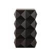 60CM Height Three-dimensional Embossed Pattern Design Retro Side Table Retro Wooden Nightstand Black,No Assembly Required