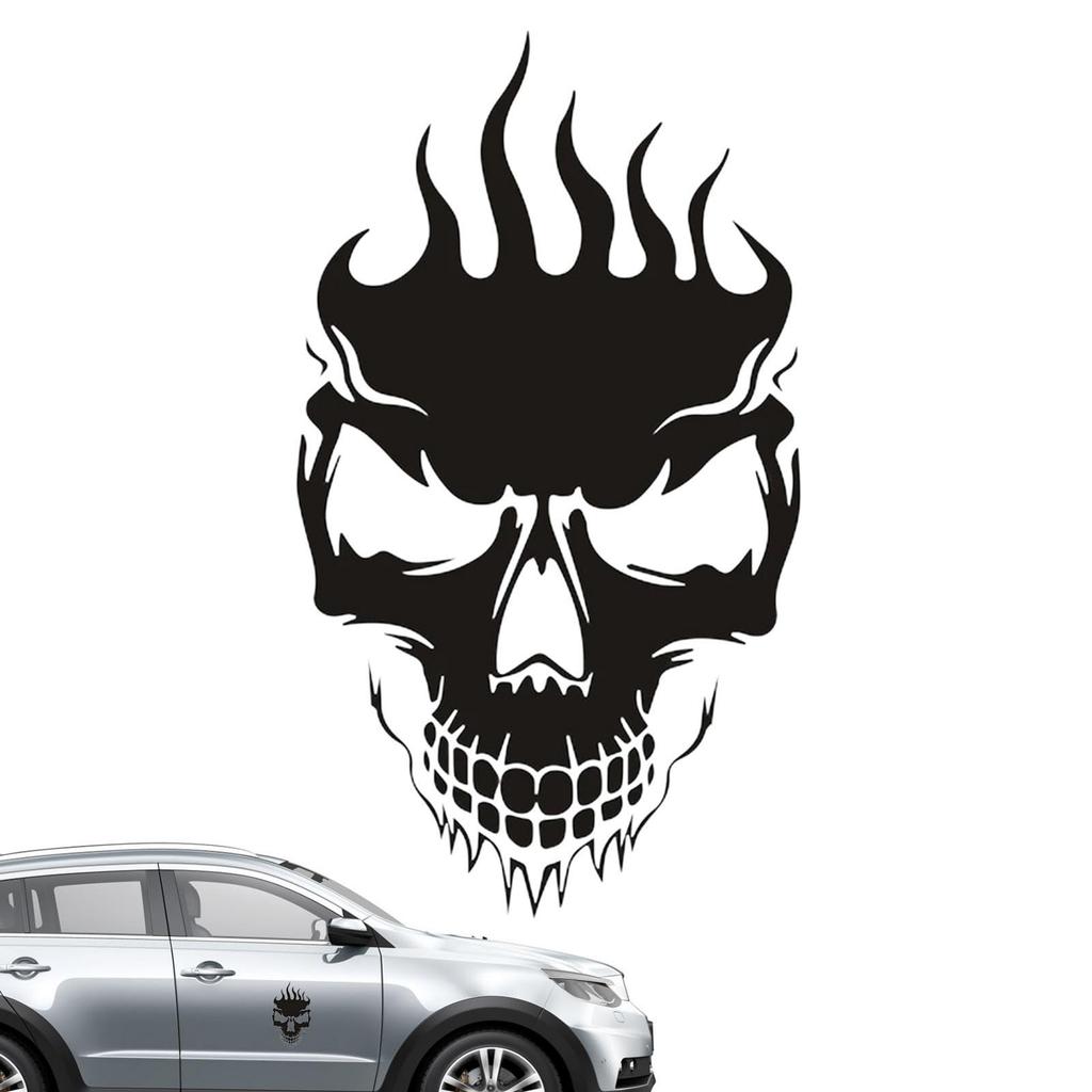 Skull Decal for Truck,Gothic Skull Sticker for Car,Waterproof Skull Design Reflective Sticker for Car