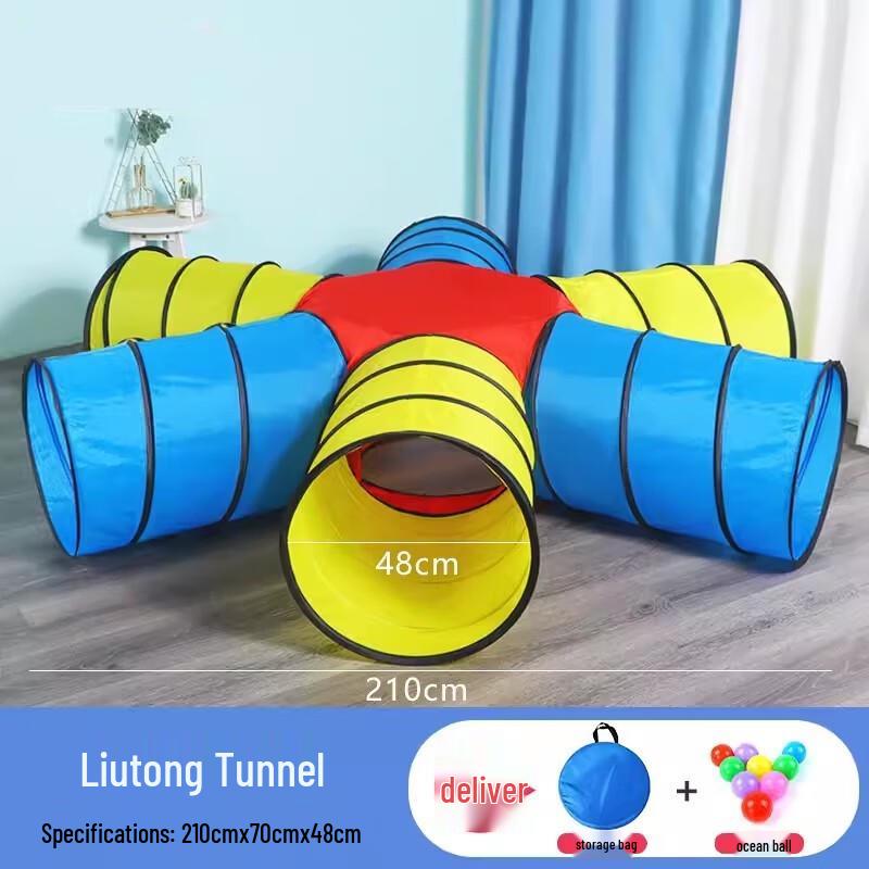 WEZHO Kids' Rainbow Crawl Tunnel