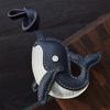 Whale Blue/designer Original Leather Car Key Bag Pendant Simple Personalized Pendant Gift Women's Keychain