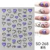 Nail Art Sticker, Laser Snake Year Small Snake Mango Star Small Spirit Snake Cartoon Four-Color Adhesive Nail Sticker