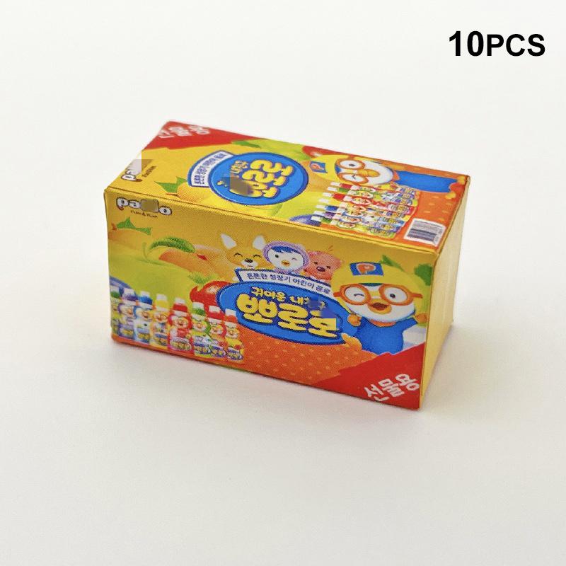 8/10 шт. миниатюрный кукольный домик имитация ящика для молока супермаркет магазин еды мини-коробка для напитков для кукольных аксессуаров игрушка