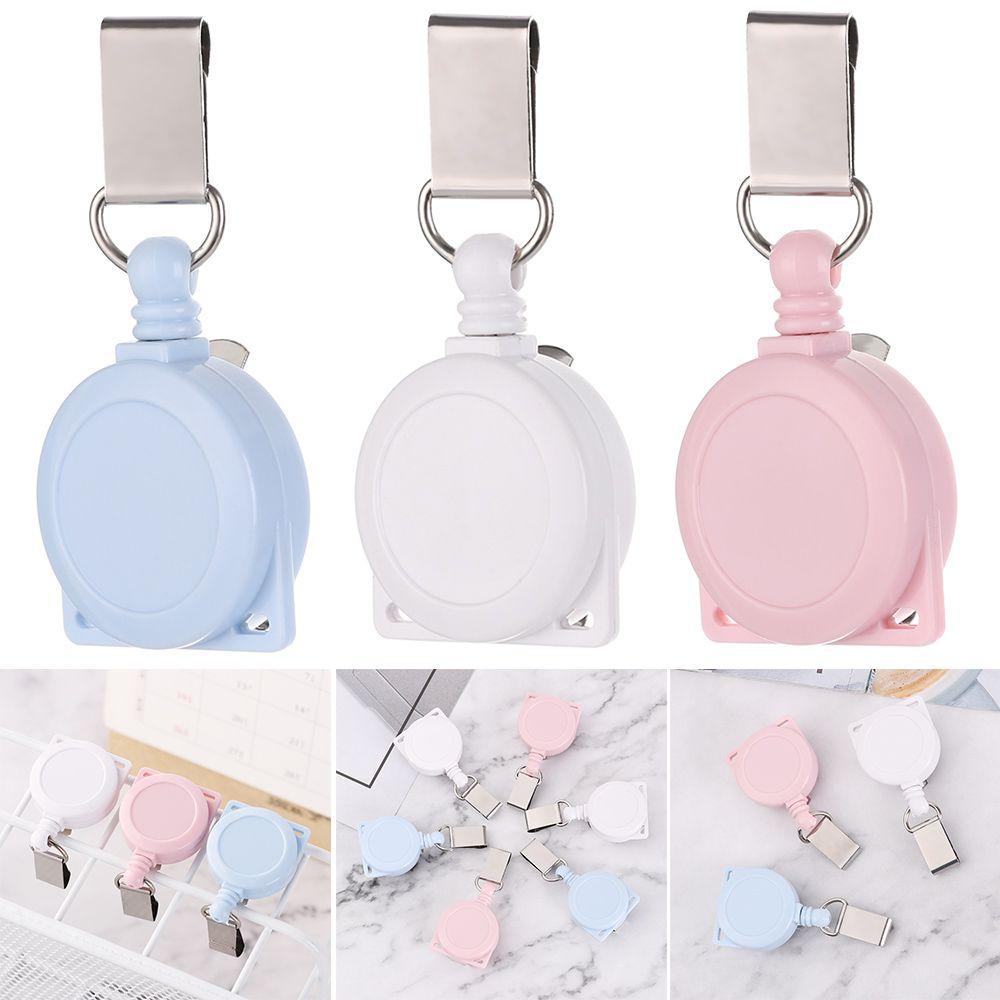 1pc Unisex Anti-Lost Clip Office Supplies Lanyards Nurse ID Name Card Badge Holder Key Ring