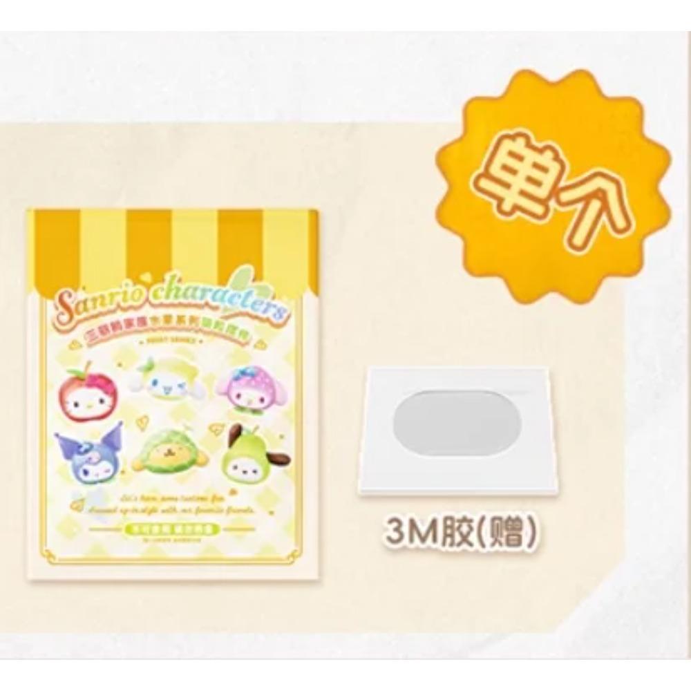 Оригинальные ornaments-сюрпризы Sanrio Серия 'Семейные фрукты' Игрушка Аниме Фигурки Kuromi Pochacco Hellokitty Загадочная коробка Для детских игрушек