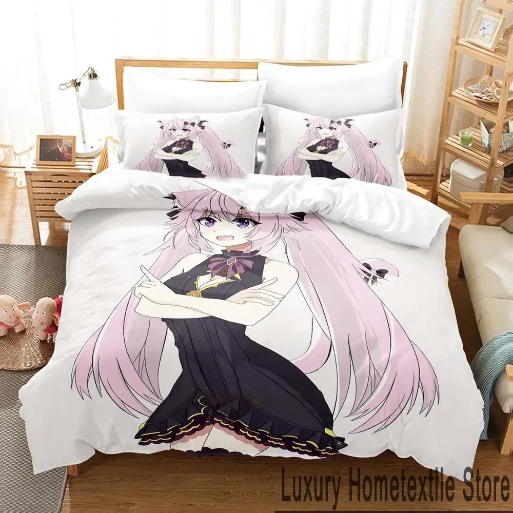 Комплект постельного белья «аниме-монахиня» для мальчиков и девочек, двуспальный размер, пододеяльник, наволочка, кровать для детей и взрослых, модный домашний текстиль
