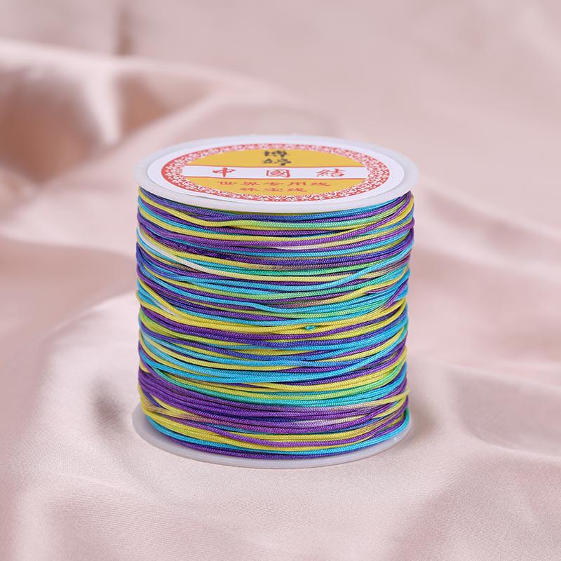 Цветной градиентный шнур для браслета ручной работы с нефритовым оттенком - 100 м плетеный шнур своими руками для подвесок