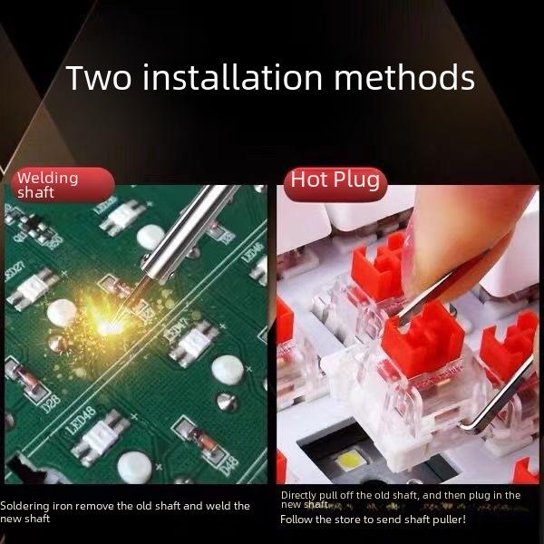 Пылезащищенный механический переключатель клавиатуры Gote - фиолетовый, синий, черный, красный, золотой, оранжевый, серебристый, с возможностью горячей замены, крестообразный штативный штифт.