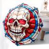 Stained Glass Skull Wall Art Decor - Gothic Home Decoration, Unique Christmas Gift Idea for Halloween or Birthday Umbrella, Ha