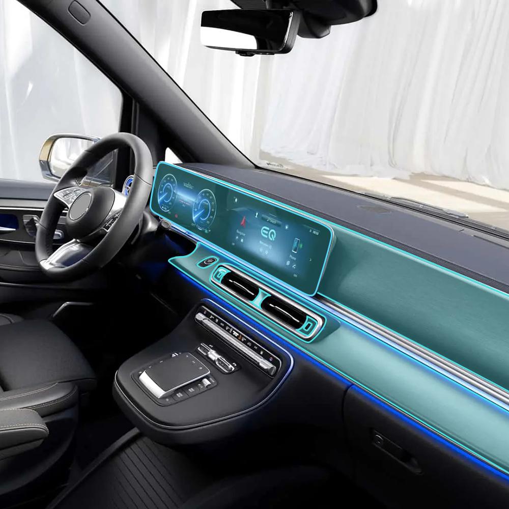 Pre-cut TPU Film for Mercedes Benz V-Class W447 2025 2025 2026 Car Gearbox Panel Dashboard Anti-Scratch Transparent PPF Film