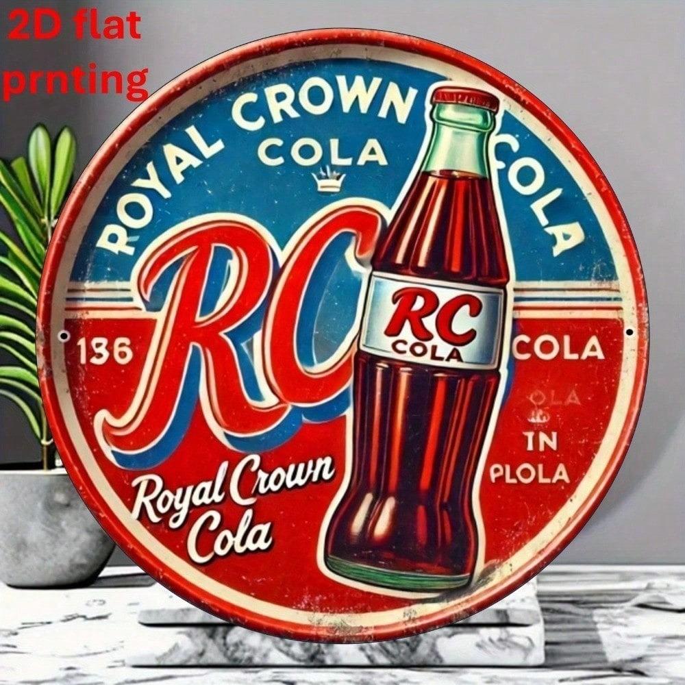 Винтажная металлическая жестяная вывеска Crown Cola Настенное искусство Для декора бара, кафе, гаража