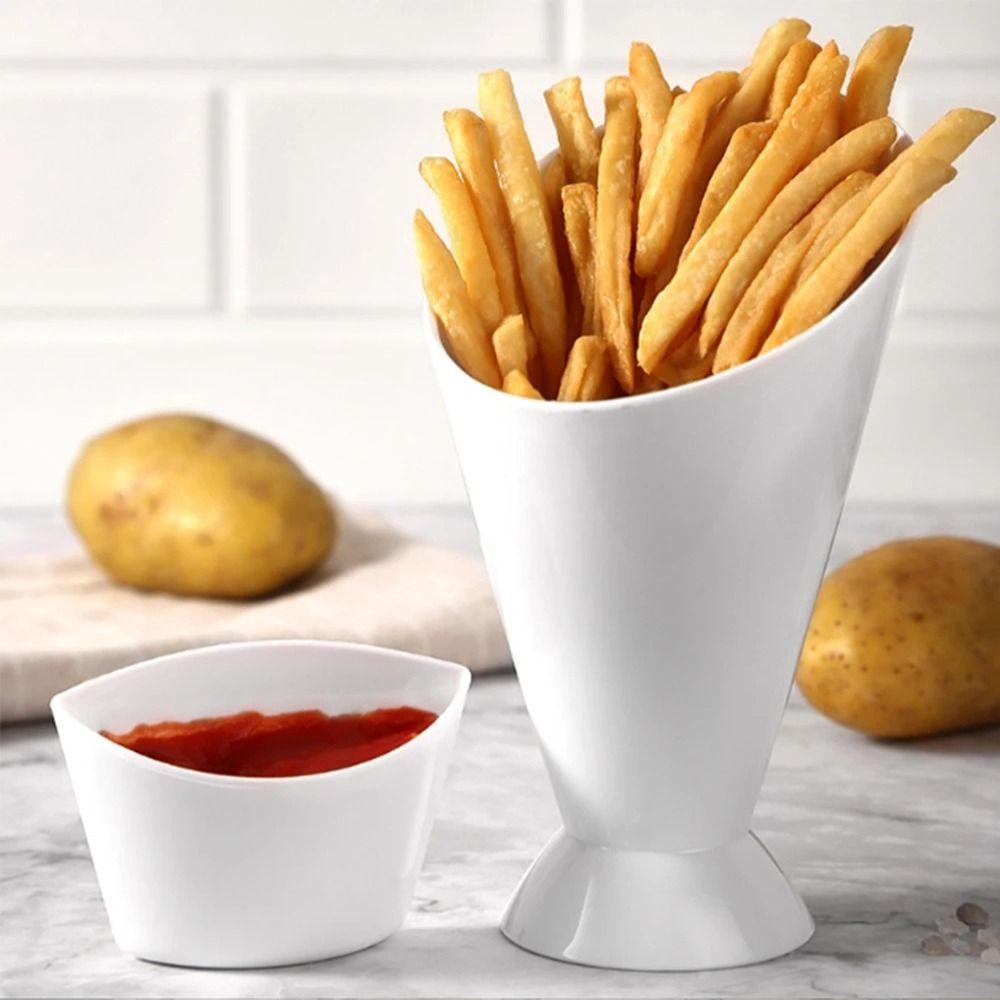 Slanted Snack Cup Plastic Dessert Plate Durable Vegetable Salad Cup Home