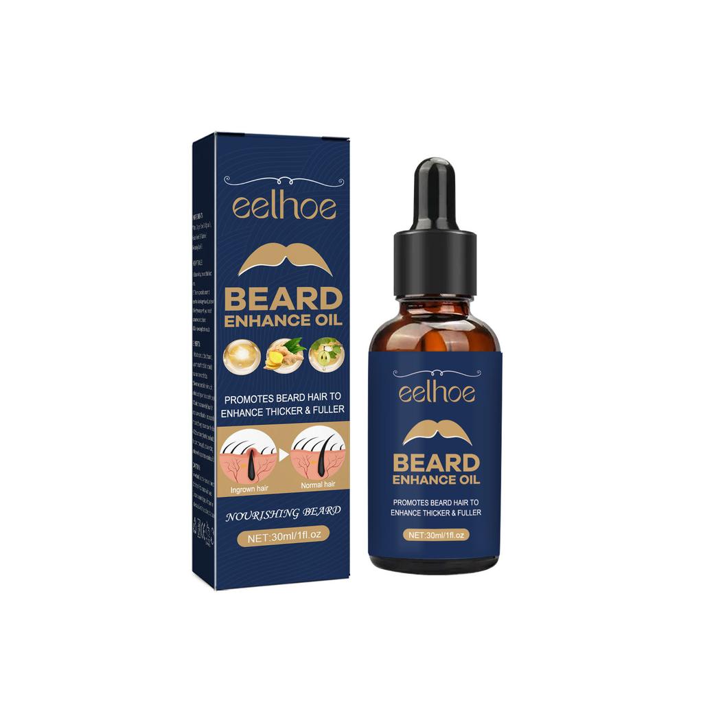 EELHOE 30ml Beard Care Oil Beard Frizz Dryness Relief Serum Beard Fast Growth Nutritional Solution Men Grooming Tools