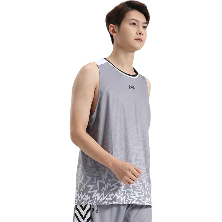 Under Armour Свободный беговой влагоотводящий дышащий быстросохнущий безрукавный топ для мужчин серый 24500108-011