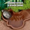 Tortoise Water Bowl with Ramp 2-in-1 Large Reptile Feeding Dish Bathing Pool Aquarium Ornament for Lizard Gecko Turtle Snake Bearded Dragon