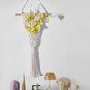 Dried Flower Mesh Basket Handwoven Cotton Rope Macrames Plant Holder Stand Wall Hangings Pocket Indoor Home Decorations