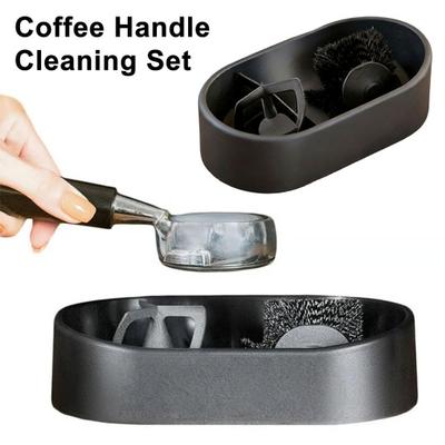 Набор для чистки кофейного портафильтра Кофейный портафильтр Жесткие инструменты для чистки с поддоном для сбора гущи Щетка для чистки Набор для обслуживания