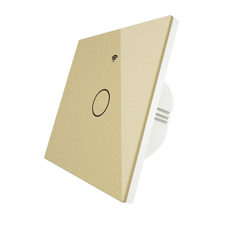 Moes RF433 WiFi Wall Touch Switch No Neutral Wire Needed Wireless Smart Life/Tuya App Relay Status and Backlight Switch OFF