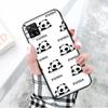 Черный чехол для Xiaomi Redmi 13C Note 9 iPhone XR 7 8 14 15 11 12 13 X XS Pro Max Samsung A25 S23 S24 FE Ultra Plus Мультяшная панда