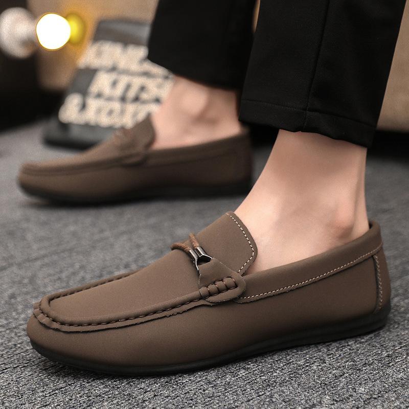 Весенняя и летняя повседневная обувь модная обувь мужская обувь Doudou облегающая обувь мужская ленивая обувь облегающая обувь трендовая мужская обувь с одной педалью тканевая обувь